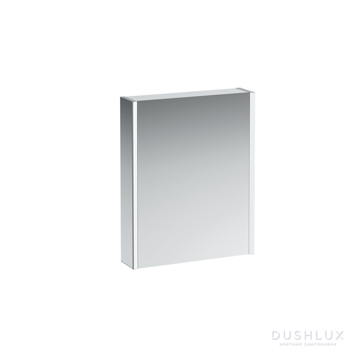 Фото Laufen Frame Зеркальный шкаф 60x75см., LED-подсветка, сенсор, алюминий, 1 дверь, 2 розетки
