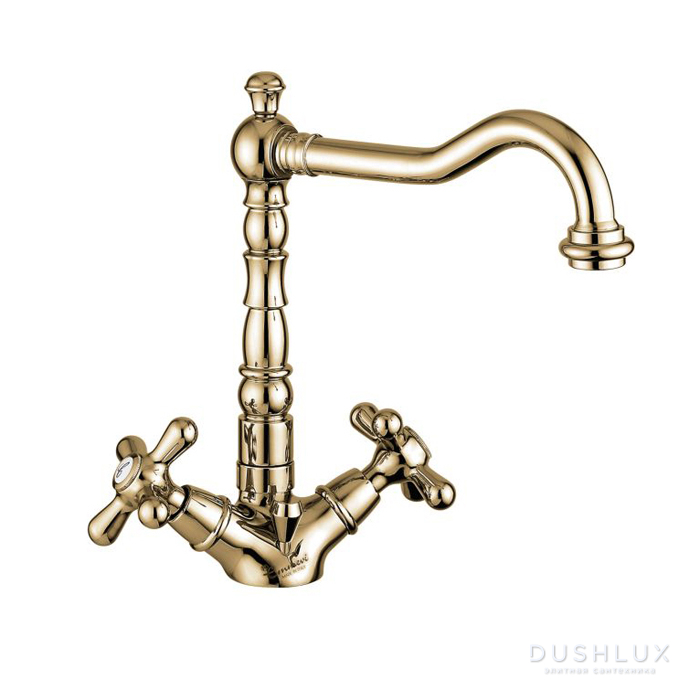Фото Emmevi Deco Old Смеситель для раковины (излив 19 см), с донным клапаном, цвет: бронза