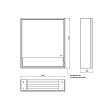 Emco Loft Зеркальный шкаф 60см., с подсветкой LED с с ниж.отделением навесная модель, 1-дверка, петли слева зеркальная задняя стенка