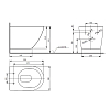 TOTO NC Унитаз подвесной 38x53x34см, безободковый, Tornado Flush, CeFiONtect, цвет: белый
