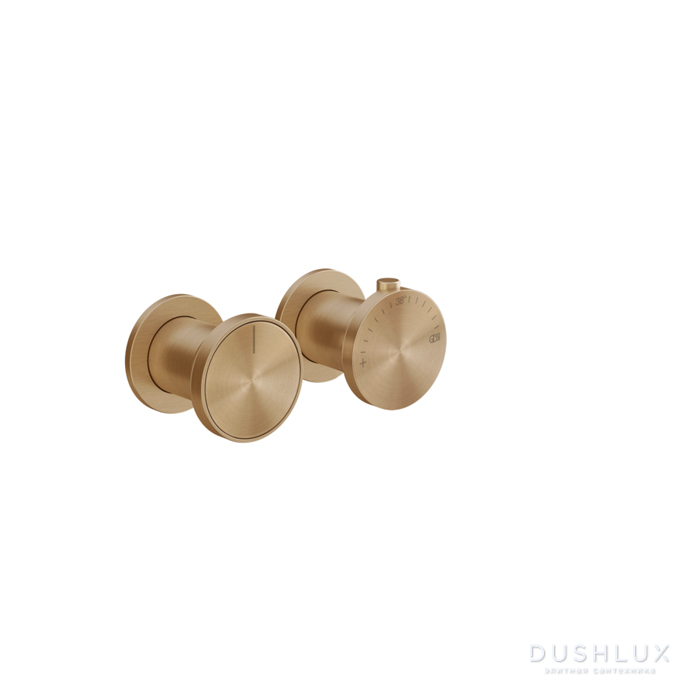 Фото Gessi Origini Смеситель для ванны, встраиваемый, термостатический, цвет: Warm Bronze Br. PVD"