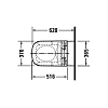 Duravit Happy D.2 SensoWash Унитаз 62x36.5см., подвесной, безободковый, с креплениями, цвет: белый