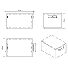 Decor Walther Basket Коробка универсальная 39.5x25x21см., настольная, цвет: ротанг темный