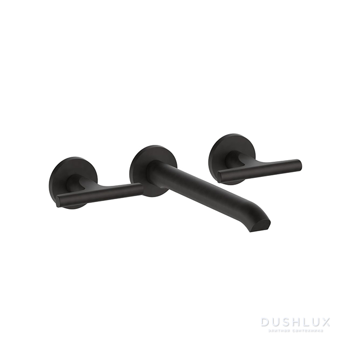 Фото Fantini Sailing Смеситель для раковины, настенный, цвет: Deep Black PVD