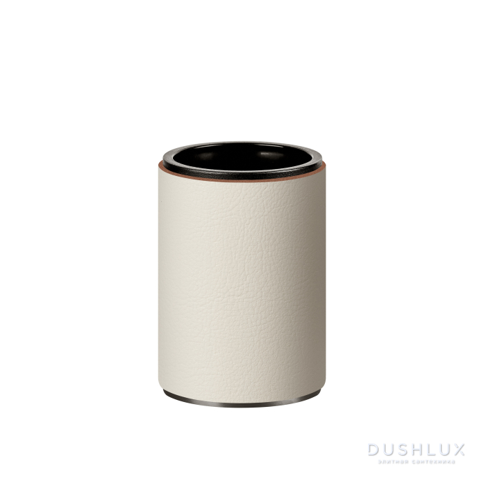 Фото ADJ Стакан для зубных щеток, D7xH10 см., цвет:graphite/белый