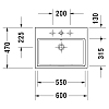 Duravit Vero Air Раковина 60х47 см, подвесная, с 3 отв. цвет: белый
