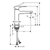 Hansgrohe Metropol Смеситель для раковины 110, на 1 отв, с донным клапаном, излив 135мм, цвет: хром