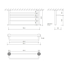 Decor Walther Basic KHT Полотенцедержатель 50x23см, подвесной, цвет: хром