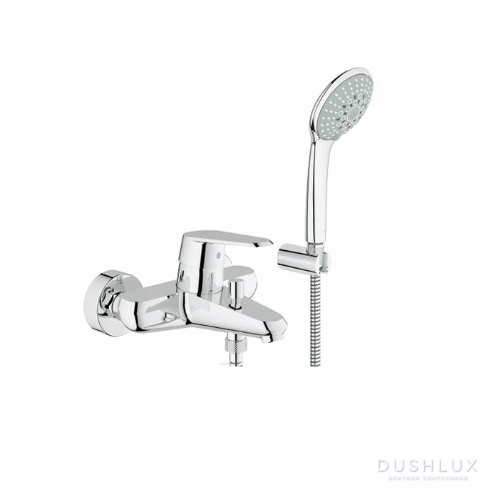 Фото Grohe Eurodisc Cosmo Смеситель для ванны с душевым гарнитуром, цвет: хром