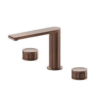 Newform Ionika bagno Смеситель для раковины, на 3 отв., без донного клапана, цвет: PVD brushed copper bronze