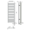 Neoinox Bras Полотенцесушитель 150x60см, электрический, тэн, цвет: черный матовый