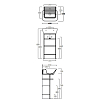 Simas Wave Структура под раковину 37x34.2x74см., напольная, металлическая, цвет: черный матовый