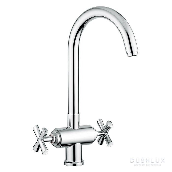 Фото Emmevi Spirit New Смеситель для кухни, на 1 отв., с поворотным изливом, цвет: хром