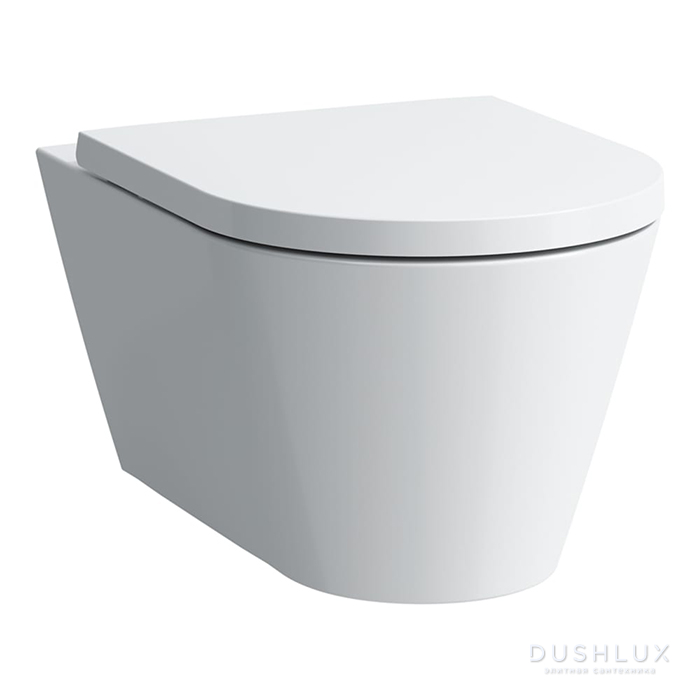 Фото Laufen Kartell Унитаз подвесной 54.5х37х43 см, Rimless, c покрытием LCC, цвет: белый