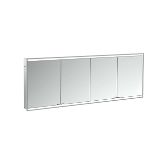 Emco Prime Зеркальный шкаф 200см., с подсветкой LED 2 Facelift , цвет черный встраив. модель, 4-дверки, IP 20 зеркальная задняя стенка