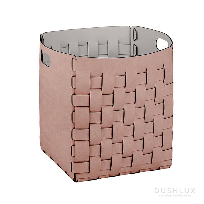 Фото ADJ Корзинка Bottega, 35x35xH40 см, цвет: пепельная роза/устричный