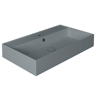 Simas Agile Раковина 81х46см., с 1 отв., с переливом, цвет: Cemento matt