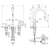 Ideal Standard Joy Neo Смеситель для раковины, на 3 отв., с донным клапаном, цвет: хром