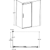 Kerama Marazzi Cristallo Душевая боковая панель 90x210см., цвет: черный матовый