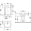 Duravit D-Code Раковина 60x55см., подвесная, 1 отв., без перелива, цвет: белый
