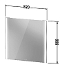 Duravit XViu Зеркало с подсветкой 82x80см, сенсорное управление, цвет: шампань матовый