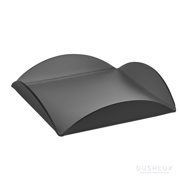 ADJ Подставка для сервировки 15x15см., натуральная кожа, цвет: серый/черный