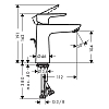 Hansgrohe Talis E Смеситель для раковины 110, на 1 отв, с донным клапаном, излив 112мм, цвет: шлифованная бронза