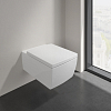 Villeroy&Boch Memento 2.0 Унитаз 37.5х56х34.5см., подвесной, безободковый, с сиденьем, цвет: альпийский белый