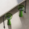 Dea Design Pedestal Basin Раковина 42.5x42.5x85см., напольная, без отв., Glasstech, прозрачная смола, цвет: Emerald R3