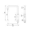 CEA Design ETW Кран для кухни, 1 отв., с поворотным изливом, цвет: нержавеющая сталь