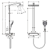 Hansgrohe Raindance Select 360 Showerpipe Душевая система, с верхним душем 36х19см, термостатический смеситель, с ручным душем, цвет: хром