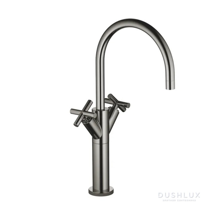 Фото Dornbracht Tara Смеситель для раковины, на 1 отв., высокий, цвет: Dark Chrome