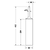 Duravit Starck T Туалетный ершик, напольный, цвет: Stainless steel Brushed
