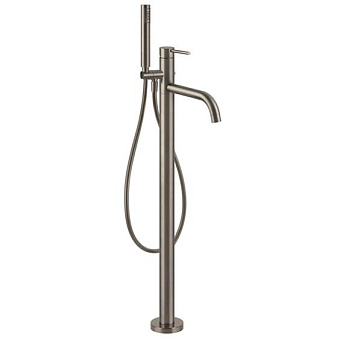 Gessi Emporio Via tortona Смеситель для ванны, напольный, с душевой лейкой, цвет: Finox Brushed Nickel