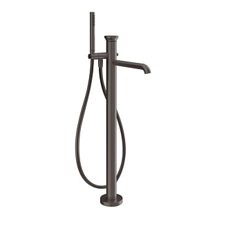 Gessi Origini Смеситель для ванны, напольный, с ручной лейкой, цвет: Black Metal Brushed PVD