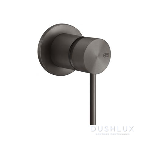 Фото Gessi 316 Встраиваемый смеситель, на 1/2", на 1 источник, цвет: brushed black metal pvd