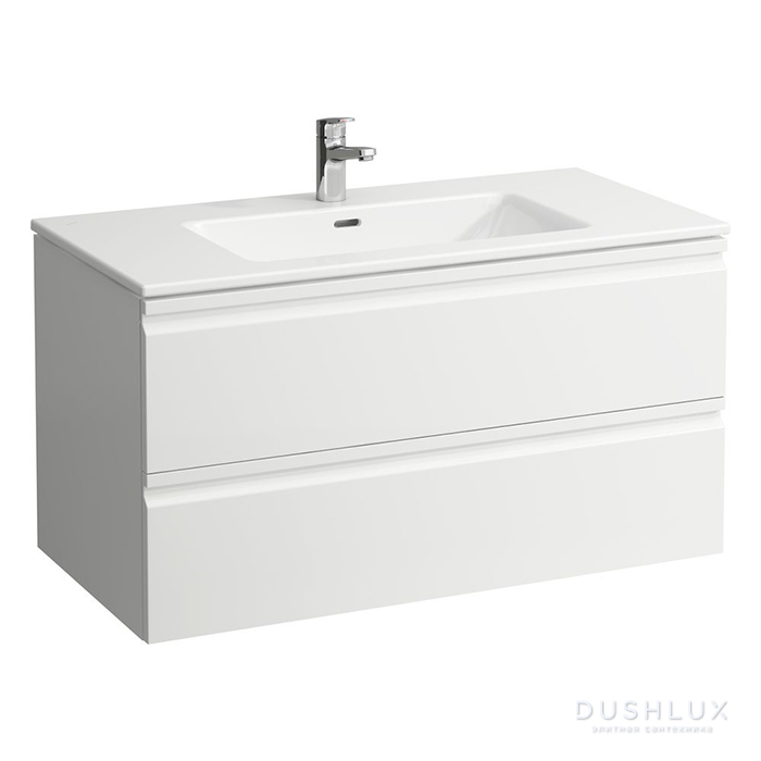Фото Laufen Pro S Тумба с раковиной 60x50x54.5cм., подвесной, с механизмом мягкого закрывания, с 2 ящиками, с 1 отв., цвет: белый глянцевый