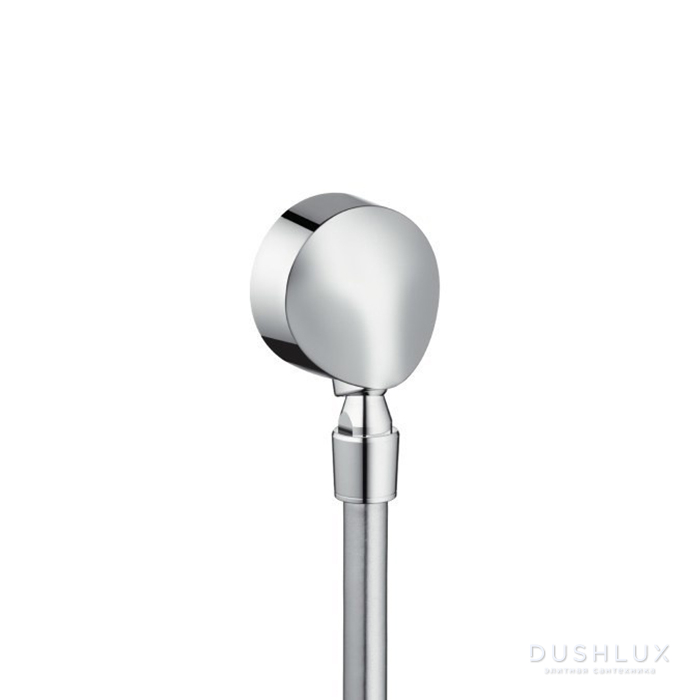 Фото Hansgrohe Fixfit E Шланговое подсоединение, с клапаном обр.тока и шарнирным соединением, G1/2, цвет: хром