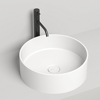 Salini Armonia 02 Раковина накладная 45х45х15cм, без отв., без перелива, S-Stone, цвет: белый матовый