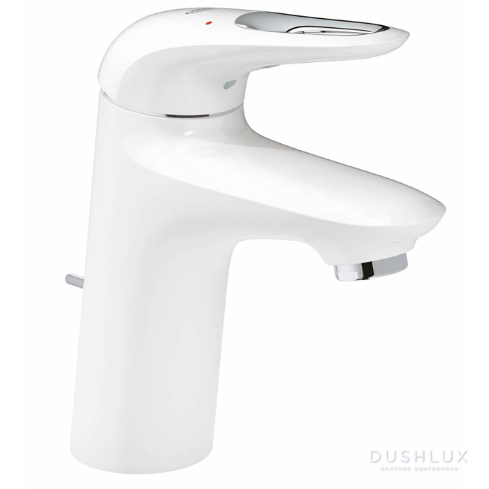 Фото Grohe Eurostyle 2015 Смеситель для раковины, на 1 отв., излив: 11см., с донным клапаном, цвет: белый