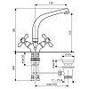 Emmevi Deco Classic Смеситель для раковины, на 1 отверстие, с донным клапаном, цвет: белый/хром