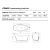 Dea Design Elegant Ванна 169x75x88см., отдельностоящая, Glasstech, прозрачная смола, цвет: pomegranate