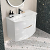 Kerama Marazzi Riva Раковина 80х47.5х15см., накладная, мебельная, с крепежом, 1 отв., с переливом, цвет: белый глянцевый