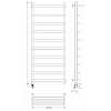 Secado Корсано 1 СП Полотенцесушитель 60x120 см, электрический, цвет: черный матовый