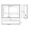 EMCO Prestige2 Зеркальный шкаф 66x91.5см., встраиваемый, LED-подсветка, 2 двери, 2 полки, розетка, правый, с EMCO light system