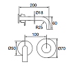 Maier Cylinder Смеситель для раковины., встраиваемый, настенный, цвет: хром