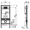 TECElux Комплект для установки унитаза-биде DURAVIT, с верхней панелью 430×555×16 мм, с механическим блоком управления стекло, цвет: белый