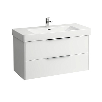 Laufen Base Тумба с раковиной 101x44x53см, подвесная, 2 ящика, цвет: белый глянцевый