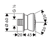 Hansgrohe Bodyvette Боковая форсунка, 1jet, stop,  G1/2, цвет: хром