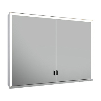 Keuco Royal Lumos Зеркальный шкаф 100x73.5см., подвесной, LED подсветка, цвет: алюминий серебристый анодированный